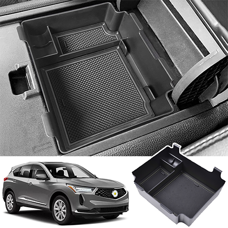 Center Console Organizer Compatible For 2022 2023 Acura RDX Accessories RDX Armrest Insert Tray Interior Secondary Storage Box ABS Black