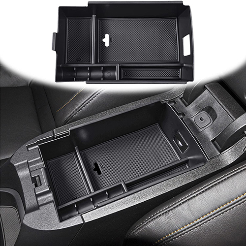 Center Console Organizer Tray Compatible with Chevy Equinox 2018 2019 2020 2021 2022 2023 Accessories Armrest Insert Tray Secondary Storage Box Black Trim