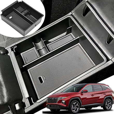 Center Console Organizer Compatible with Hyundai Tucson Limited 2022-2023 and Tucson Hybrid 2022-2023 Accessories with Push Button Transmission! (SEL only for 22-23 Tucson Hybrid SEL)